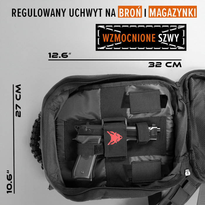 Torba AceTechnik Schakal na broń i słuchawki - czarna